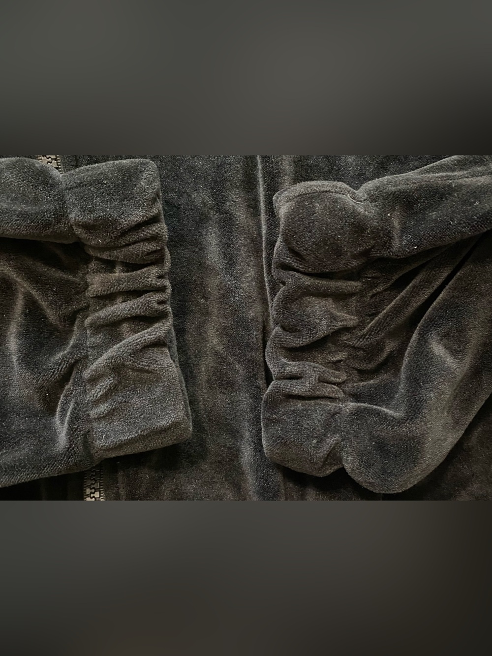 eye candy Black Velour Bomber Hoodie Jacket - Picture 8 of 11